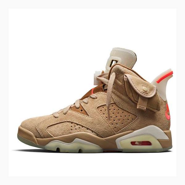 Nike Retro SP Travis Scott British Basketbol Ayakkabısı Air Jordan 6 Erkek Haki | JD-832DC