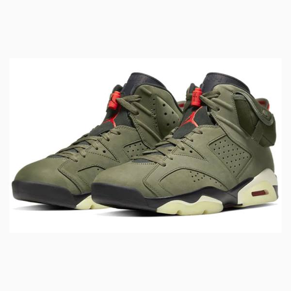 Nike Retro SP Travis Scott – Medium Basketbol Ayakkabısı Air Jordan 6 Erkek Zeytin Yeşili | JD-485VD