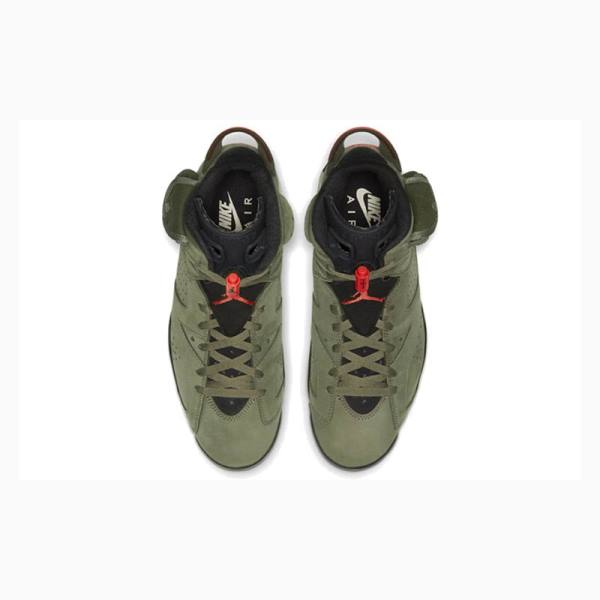 Nike Retro SP Travis Scott – Medium Basketbol Ayakkabısı Air Jordan 6 Erkek Zeytin Yeşili | JD-485VD