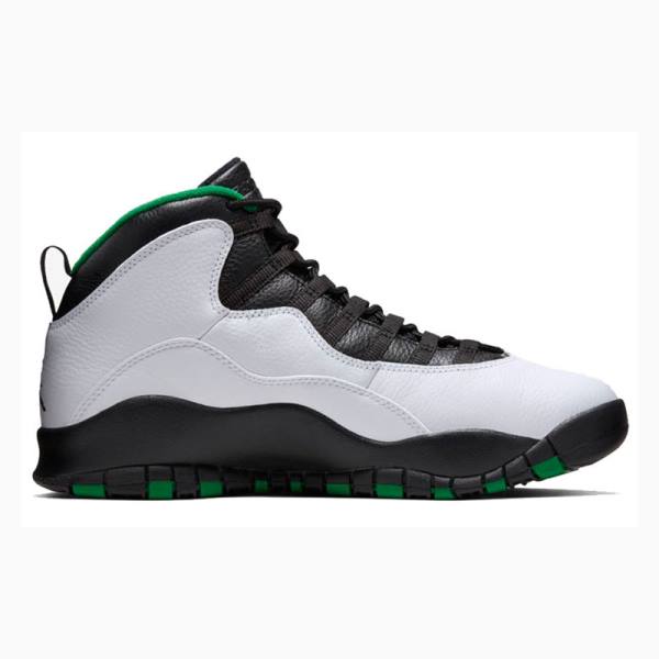 Nike Retro Seattle Basketbol Ayakkabısı Air Jordan 10 Erkek Yeşil Siyah Beyaz | JD-250RT