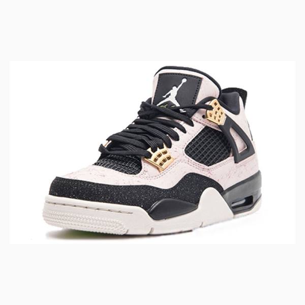 Nike Retro Silt Basketbol Ayakkabısı Air Jordan 4 Kadın Pembe Siyah | JD-872YJ