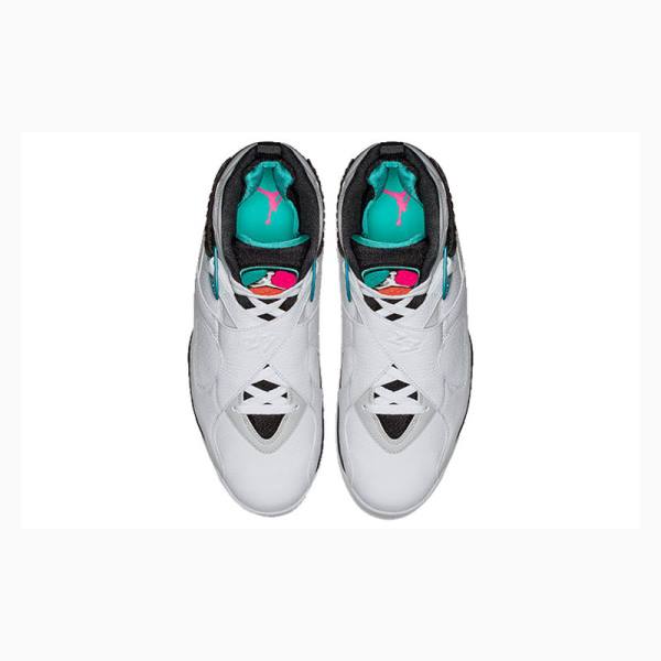 Nike Retro South Beach Basketbol Ayakkabısı Air Jordan 8 Erkek Beyaz Mor Mavi | JD-047MK