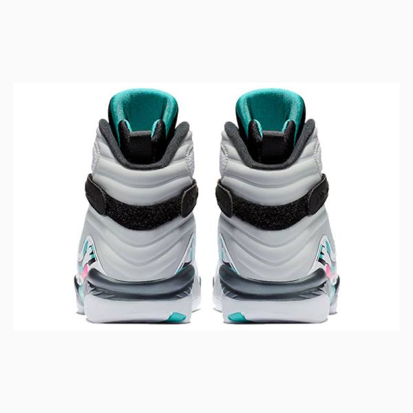 Nike Retro South Beach Basketbol Ayakkabısı Air Jordan 8 Erkek Beyaz Mor Mavi | JD-047MK