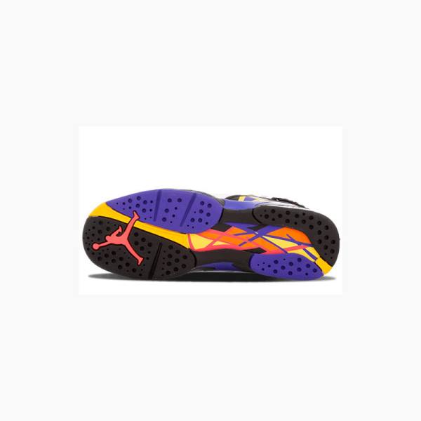 Nike Retro Three Times a Charm Basketbol Ayakkabısı Air Jordan 8 Erkek Beyaz Siyah | JD-643NR