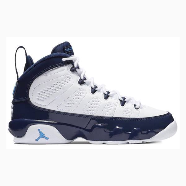 Nike Retro UNC Basketbol Ayakkabısı Air Jordan 9 Erkek Beyaz Mavi | JD-206SC