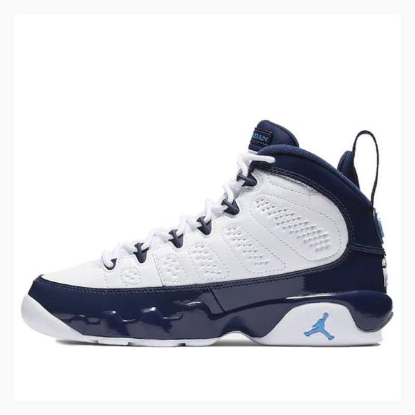 Nike Retro UNC Basketbol Ayakkabısı Air Jordan 9 Erkek Beyaz Mavi | JD-206SC