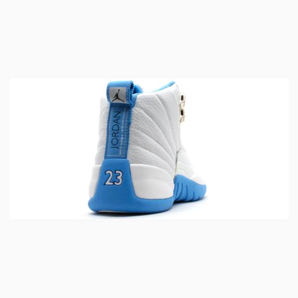 Nike Retro UNC Basketbol Ayakkabısı Air Jordan 12 Kadın Beyaz Mavi | JD-435EI