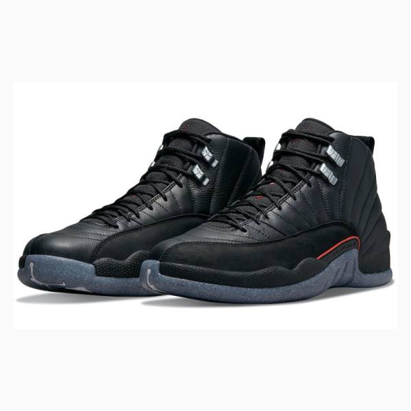 Nike Retro Utility Grind Basketbol Ayakkabısı Air Jordan 12 Erkek Siyah | JD-789BW