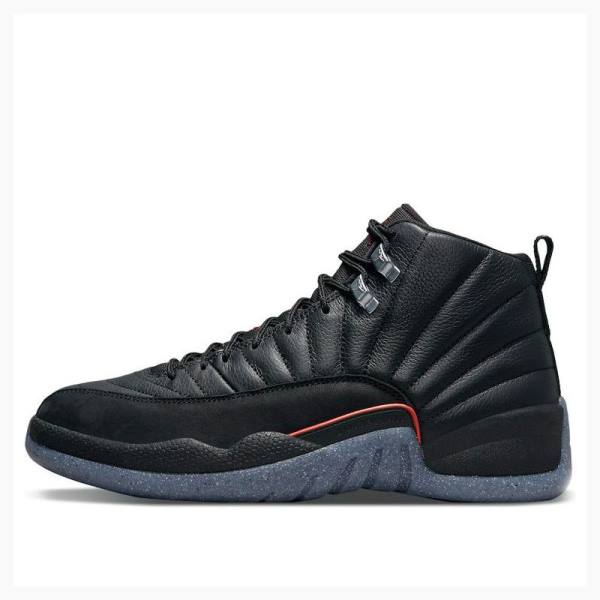 Nike Retro Utility Grind Basketbol Ayakkabısı Air Jordan 12 Erkek Siyah | JD-789BW