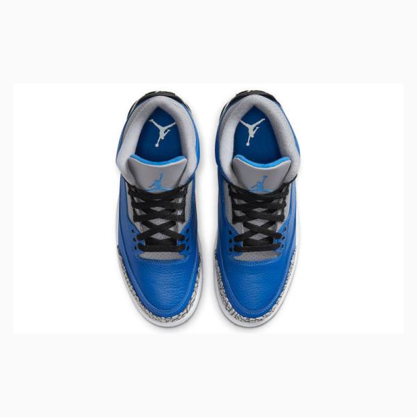 Nike Retro Varsity Royal Basketbol Ayakkabısı Air Jordan 3 Erkek Mavi Gri | JD-351ID