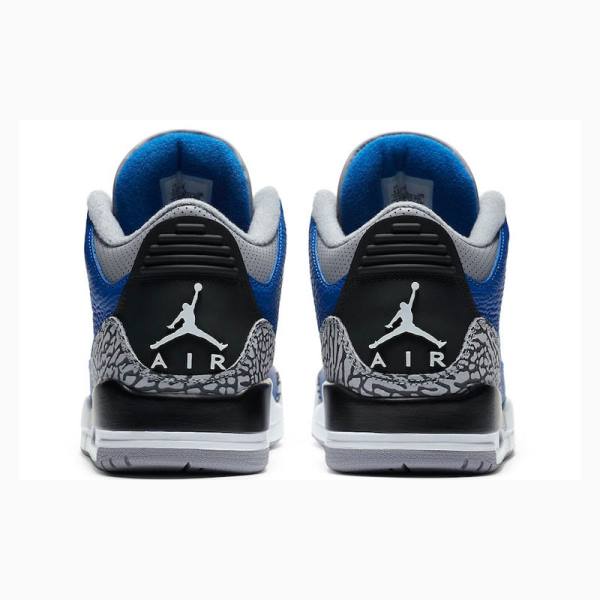 Nike Retro Varsity Royal Basketbol Ayakkabısı Air Jordan 3 Erkek Mavi Gri | JD-351ID