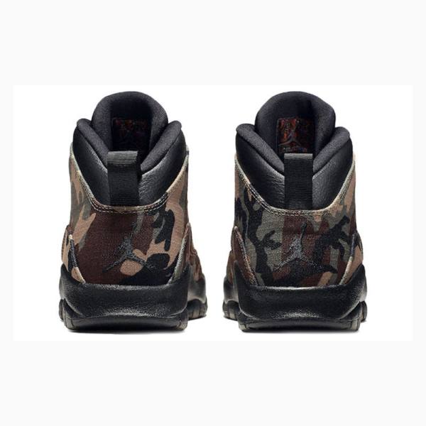 Nike Retro Woodland Camo Basketbol Ayakkabısı Air Jordan 10 Erkek Kahverengi Yeşil | JD-346RP