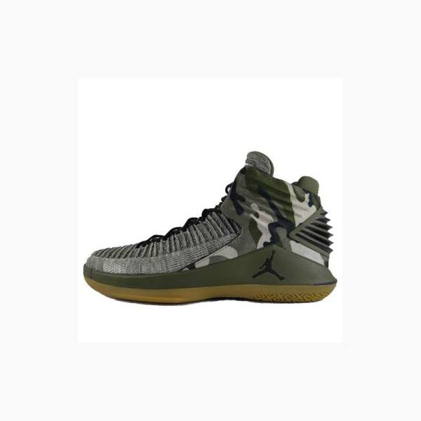 Nike Veterans Day Basketbol Ayakkabısı Air Jordan 32 Erkek Zeytin Yeşili | JD-478IP