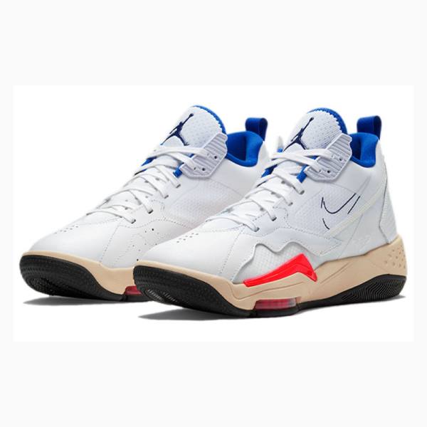 Nike Zoom 92 Ultramarine Basketbol Ayakkabısı Air Jordan Kadın Beyaz Mavi Kırmızı | JD-874YN