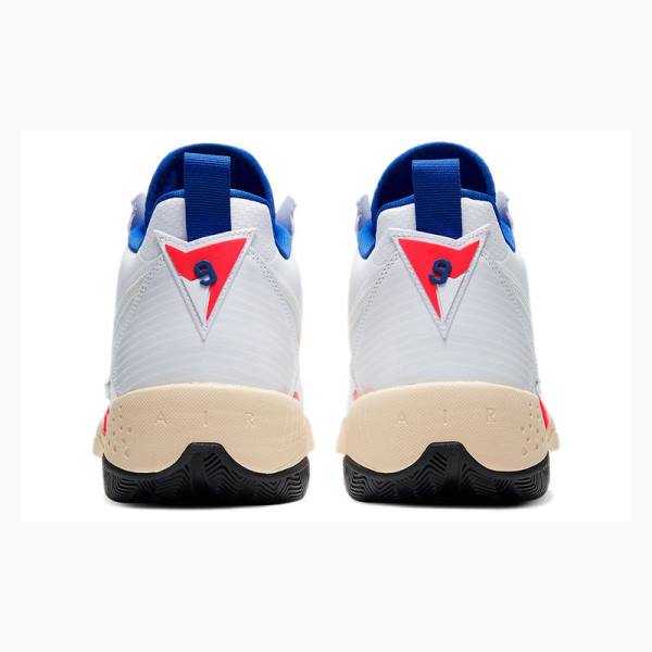 Nike Zoom 92 Ultramarine Basketbol Ayakkabısı Air Jordan Kadın Beyaz Mavi Kırmızı | JD-874YN