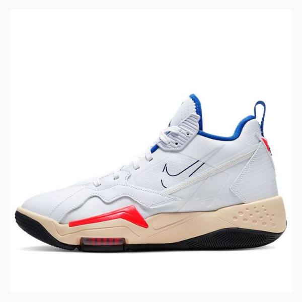 Nike Zoom 92 Ultramarine Basketbol Ayakkabısı Air Jordan Kadın Beyaz Mavi Kırmızı | JD-874YN