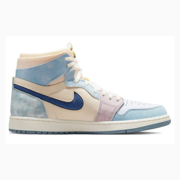 Nike Zoom CMFT Celestine Blue Sail Basketbol Ayakkabısı Air Jordan 1 Erkek Mavi Beyaz | JD-871EM