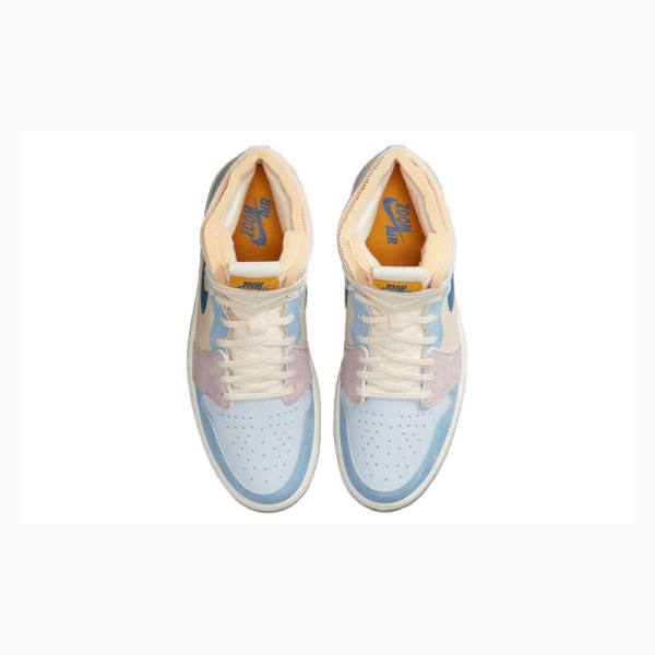 Nike Zoom CMFT Celestine Blue Sail Basketbol Ayakkabısı Air Jordan 1 Erkek Mavi Beyaz | JD-871EM