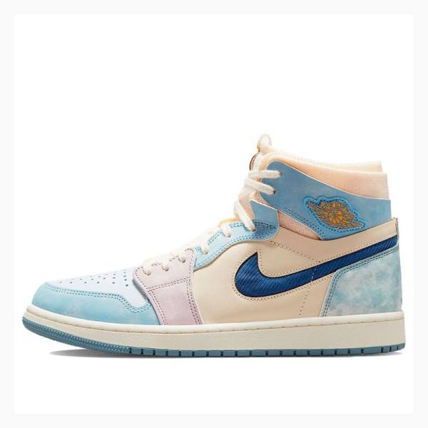 Nike Zoom CMFT Celestine Blue Sail Basketbol Ayakkabısı Air Jordan 1 Erkek Mavi Beyaz | JD-871EM