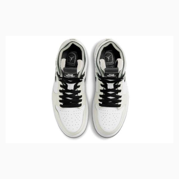 Nike Zoom CMFT Sail Basketbol Ayakkabısı Air Jordan 1 Kadın Krema Siyah | JD-920RU